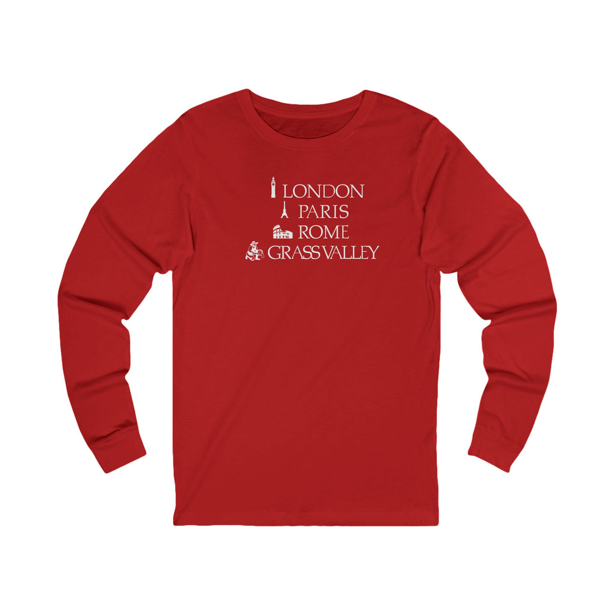 London Paris Rome Grass Valley Long Sleeve Tee