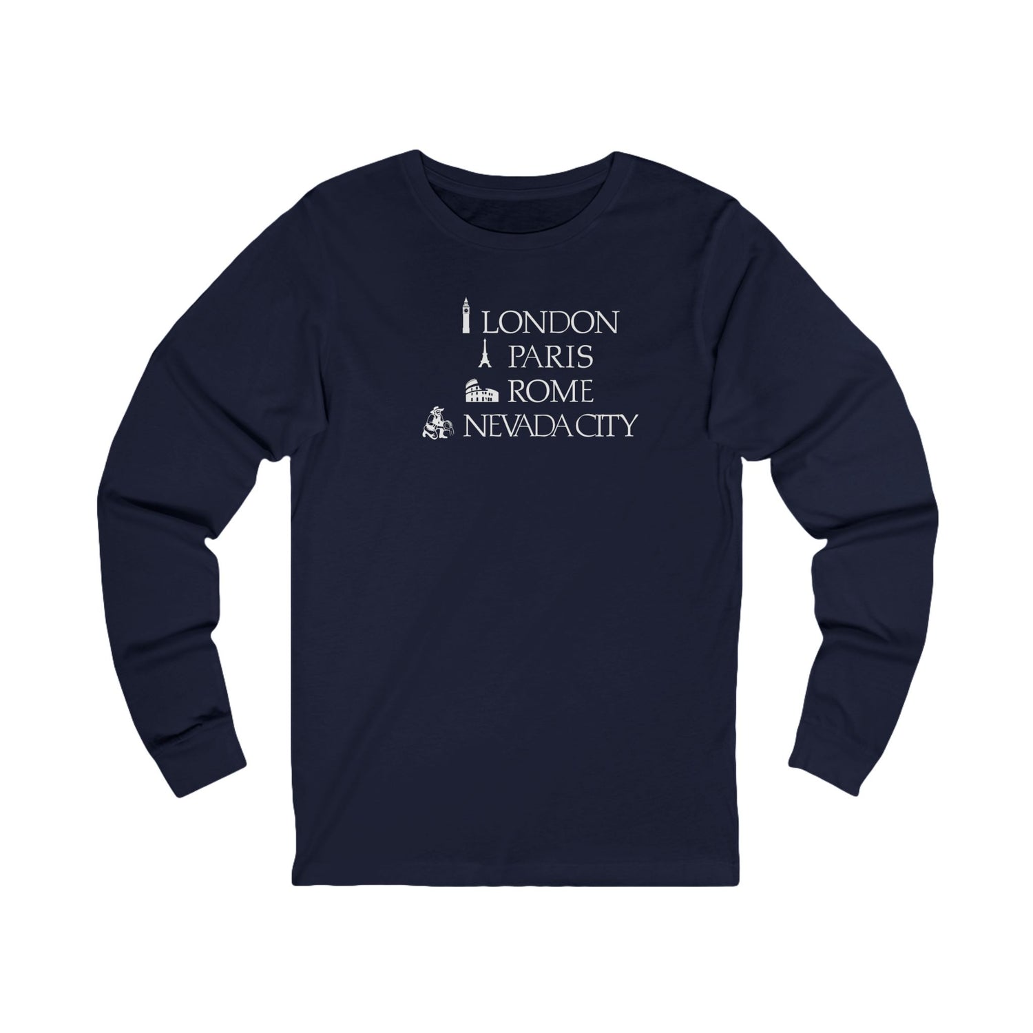 London Paris Rome Nevada City Long Sleeve Tee