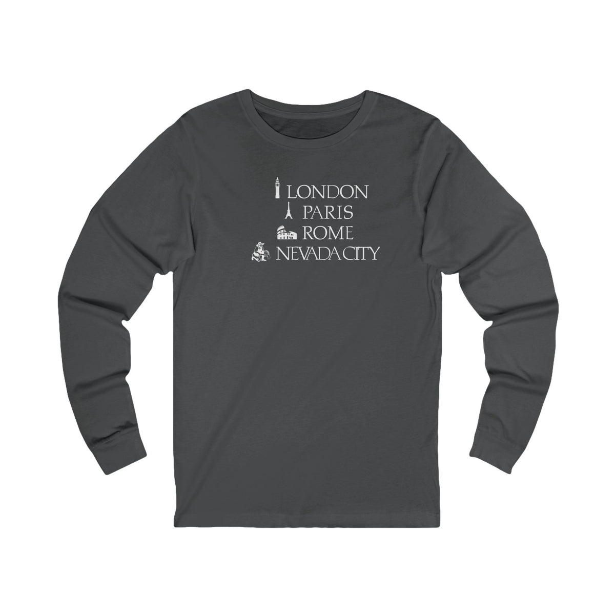 London Paris Rome Nevada City Long Sleeve Tee