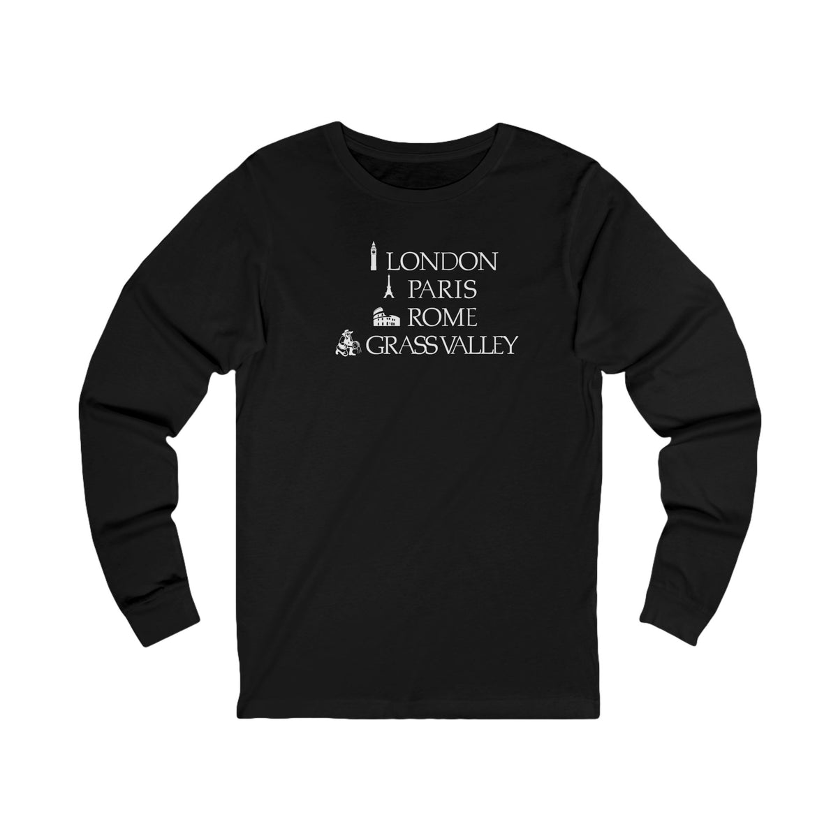 London Paris Rome Grass Valley Long Sleeve Tee