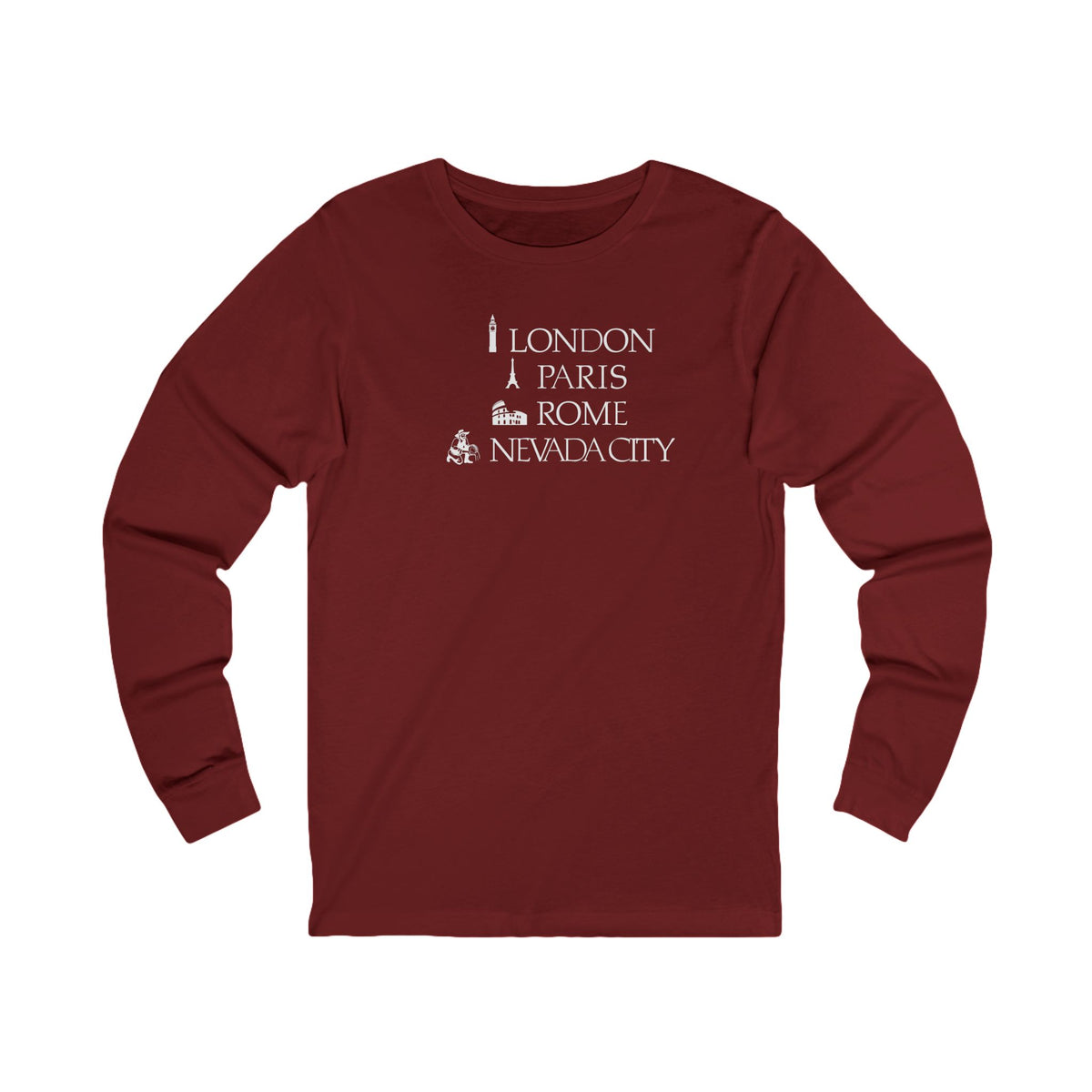 London Paris Rome Nevada City Long Sleeve Tee