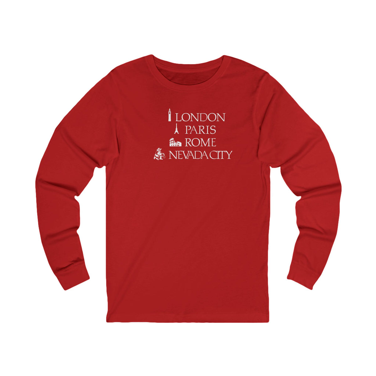 London Paris Rome Nevada City Long Sleeve Tee