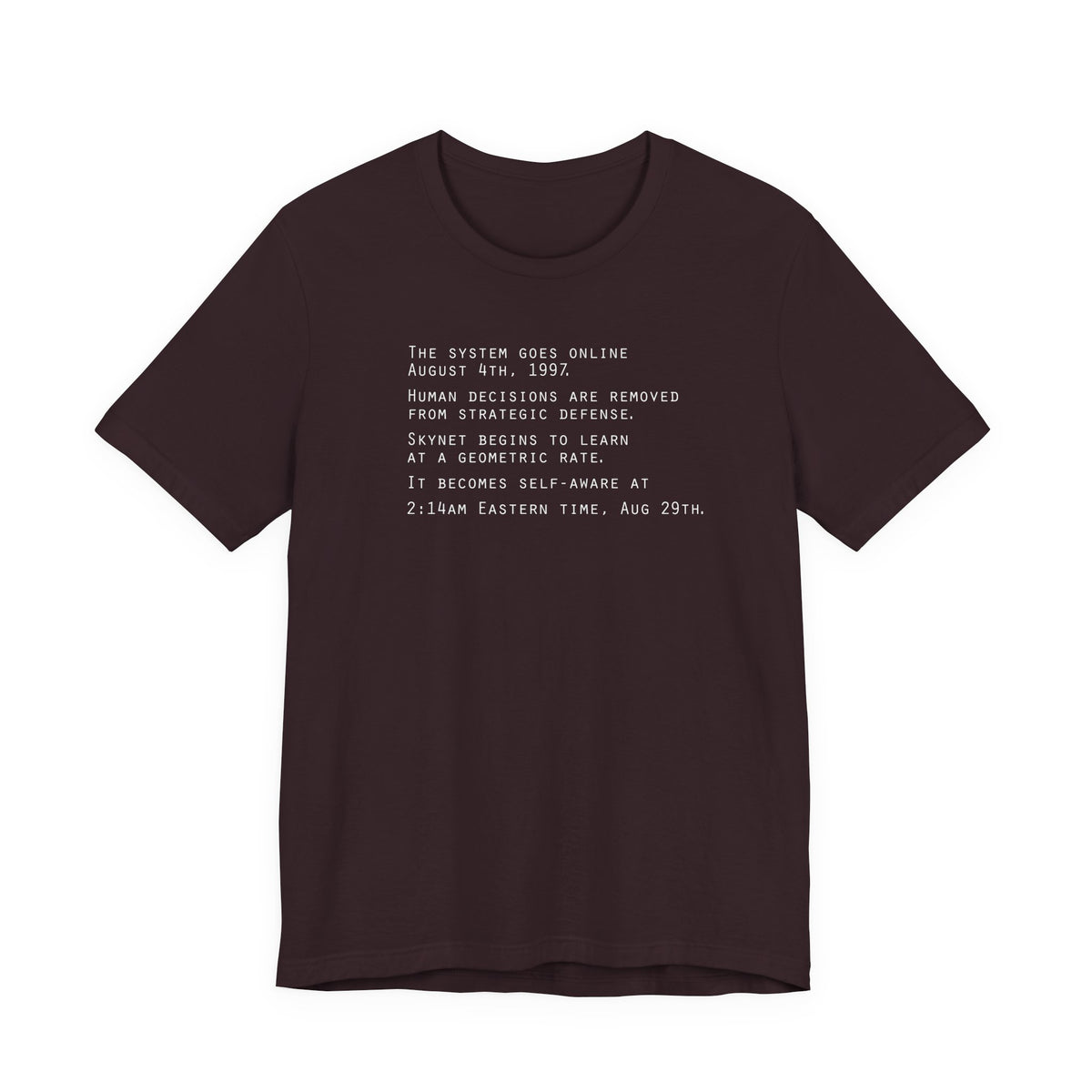 The system goes online Aug. 4, 1997 (Skynet)