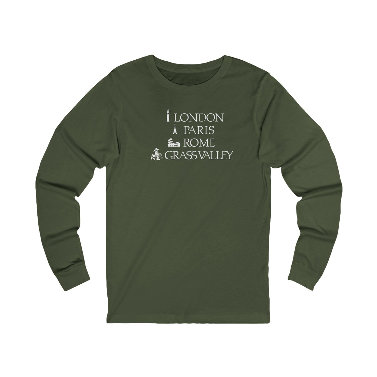 London Paris Rome Grass Valley Long Sleeve Tee
