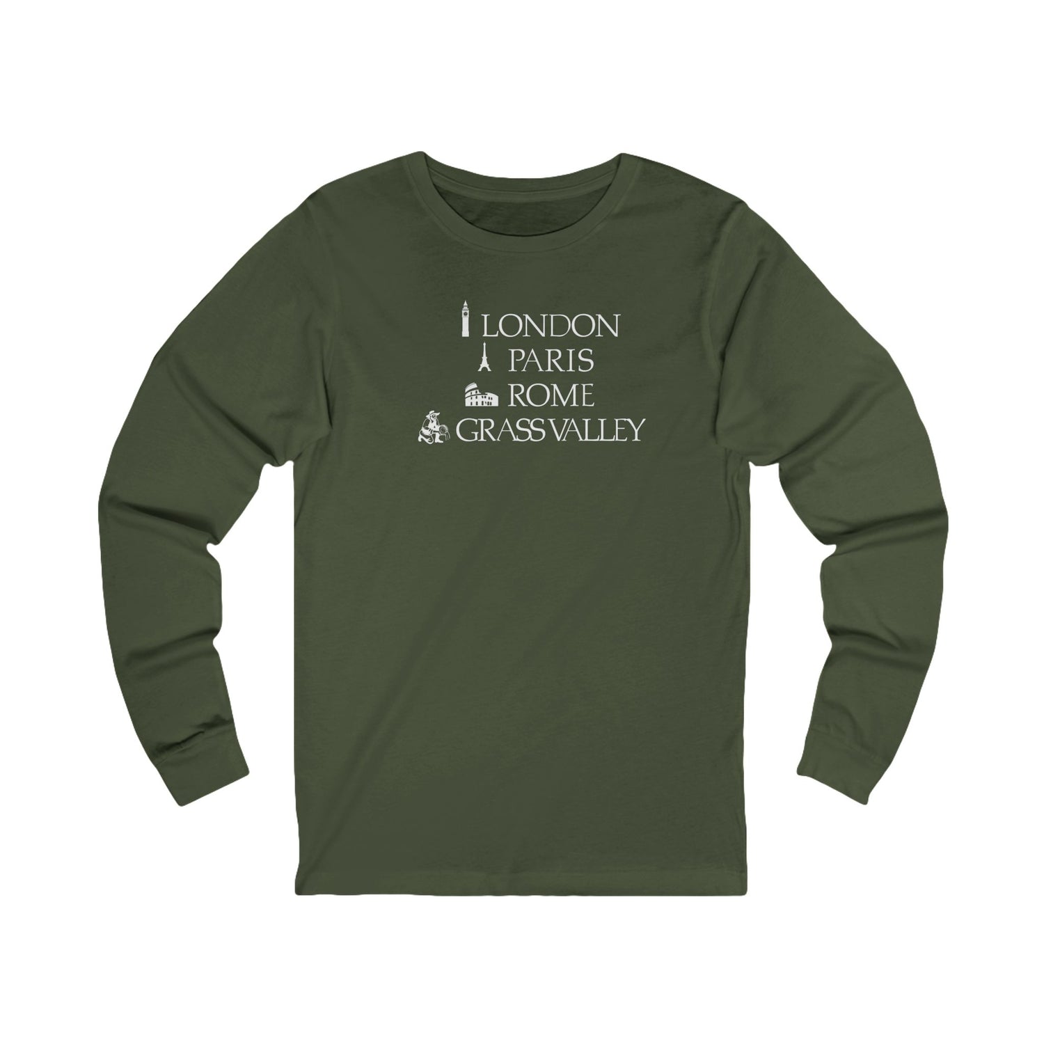 London Paris Rome Grass Valley Long Sleeve Tee