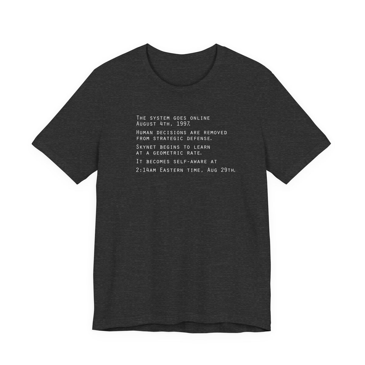 The system goes online Aug. 4, 1997 (Skynet)