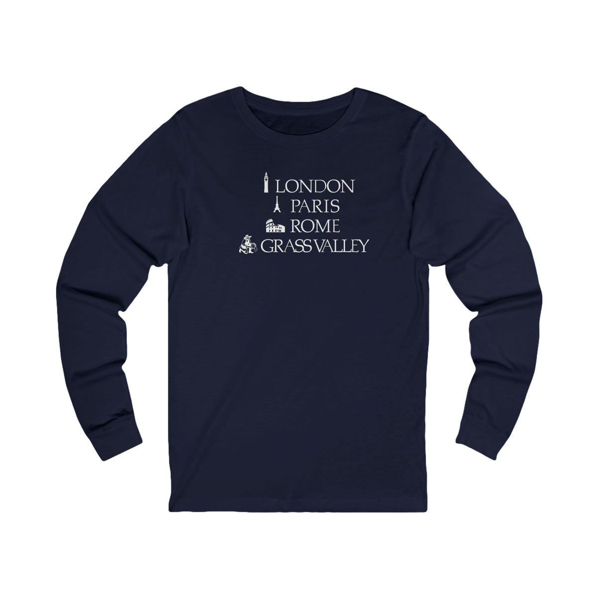 London Paris Rome Grass Valley Long Sleeve Tee