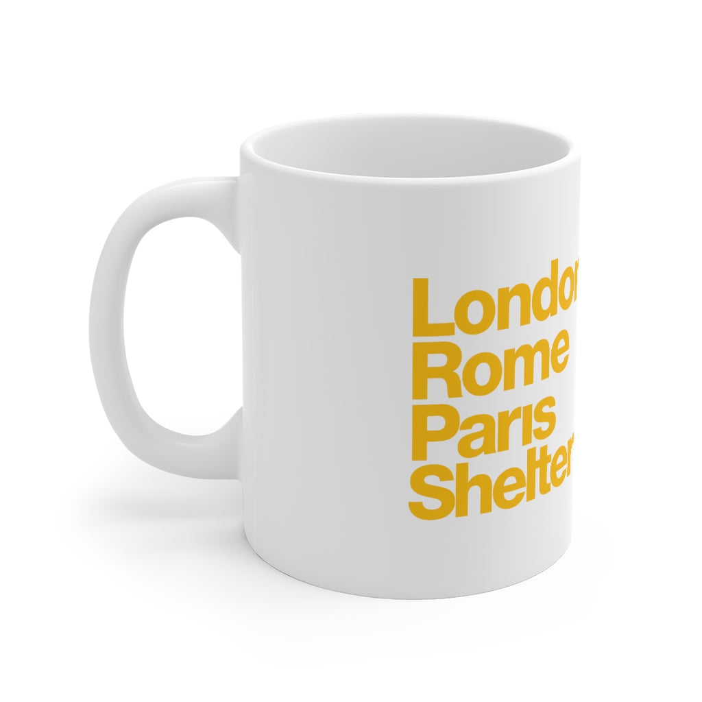 Shelter Island Mug • Yellow on White