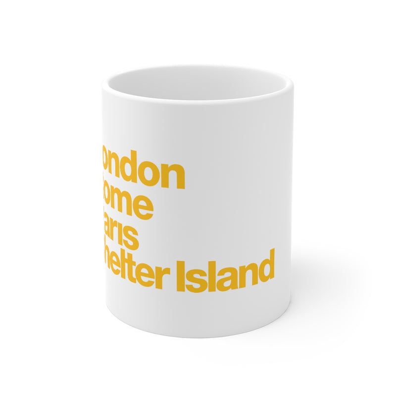 Shelter Island Mug • Yellow on White [NY1M]